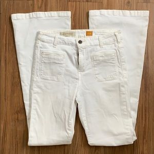 Pilcro white flare jeans